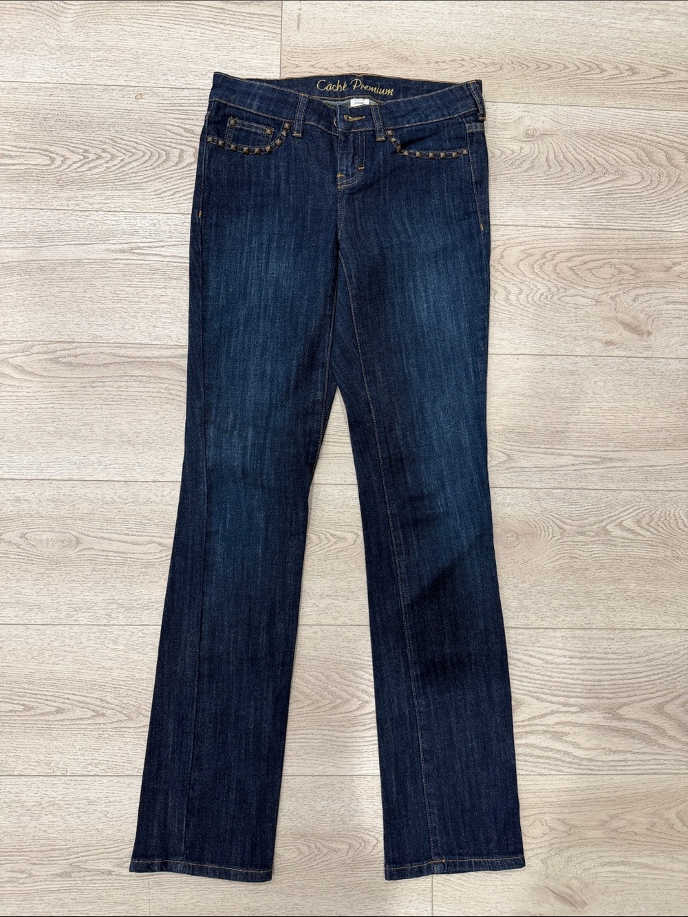 Cache Dark Blue Boot-Cut Jeans